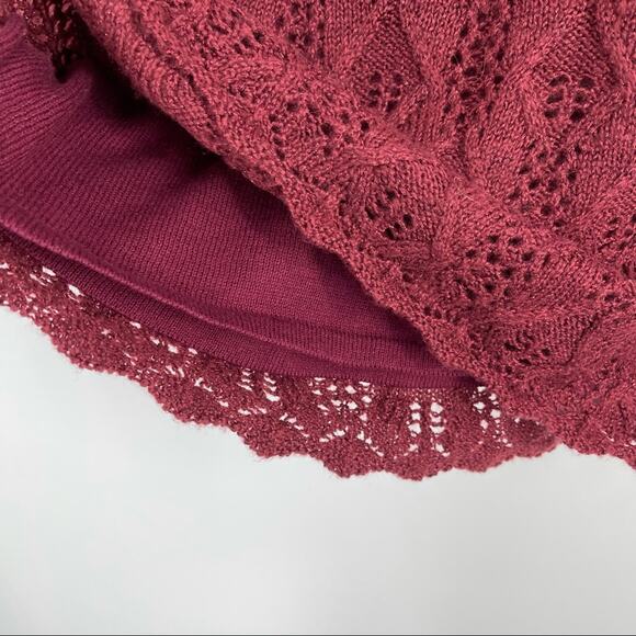 Cat & Jack Burgandy Knit Dress Girls Large 10/12 - Picture 5 of 5